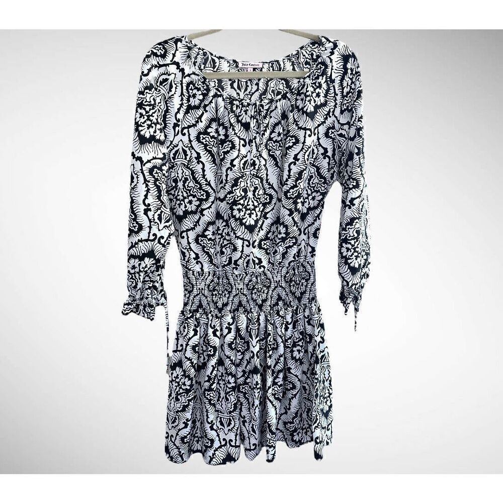Juicy Couture Naive Bouquet Dress in Black and White Size S